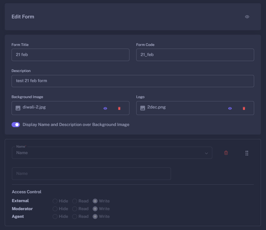 Form Builder Interface